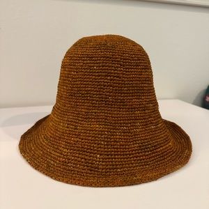 Rust Straw Bucket Hat